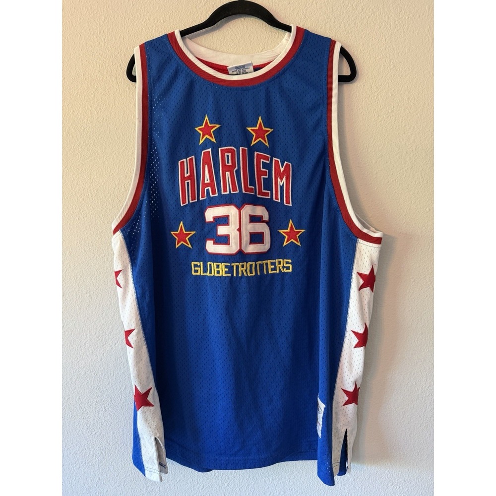 FUBU HARLEM GLOBETROTTERS MEADOWLARK LEMON SIZE 3XL BLUE JERSEY